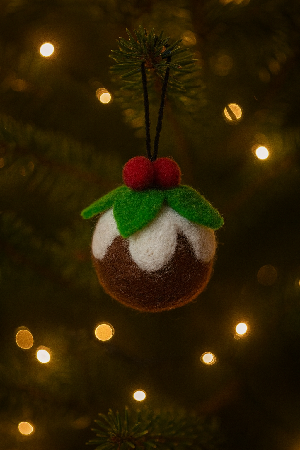 Plum pudding ornament