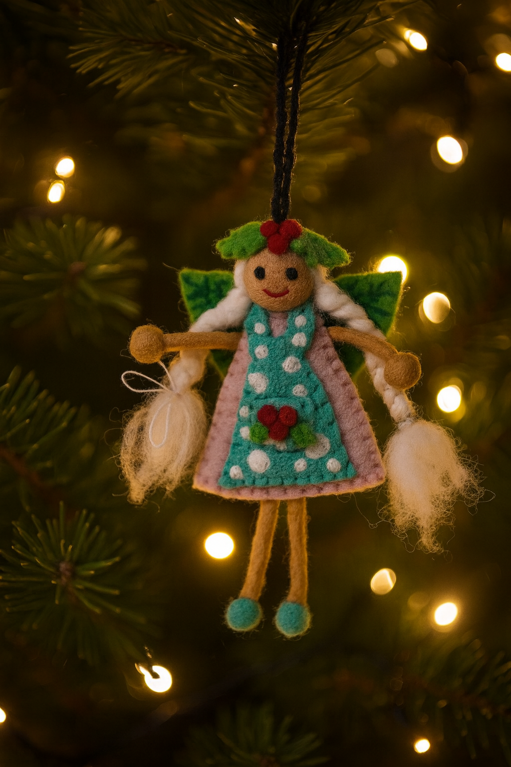 Miss Holly blue ornament
