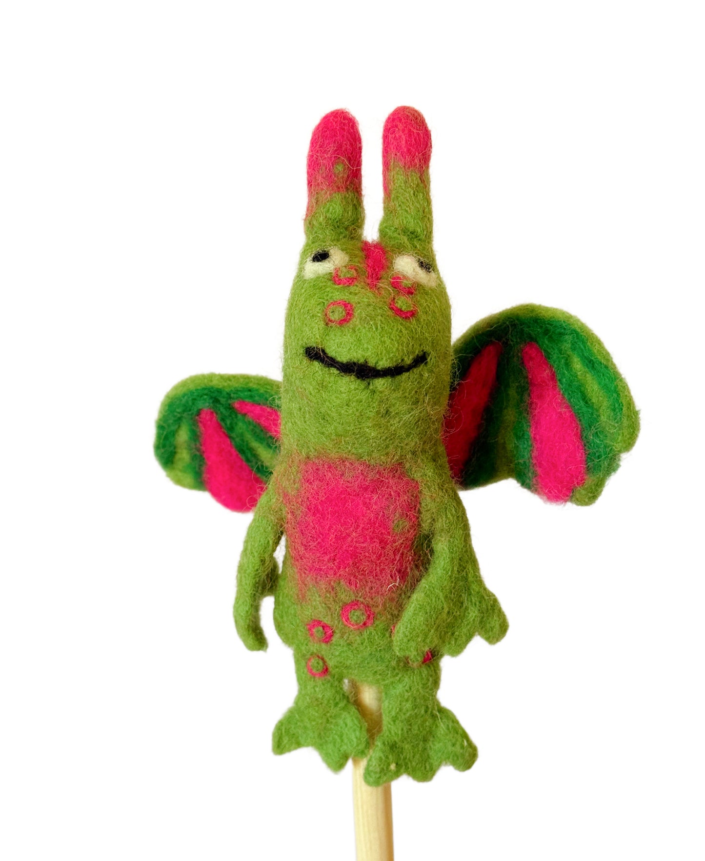 Dragon 3d finger puppet-green