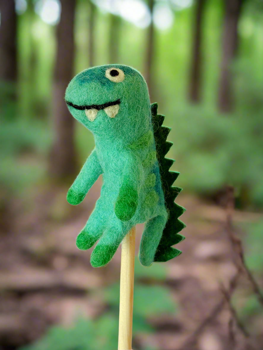 Dinosaur blue 3d finger puppet