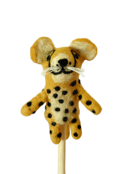 Leopard 3d finger puppet
