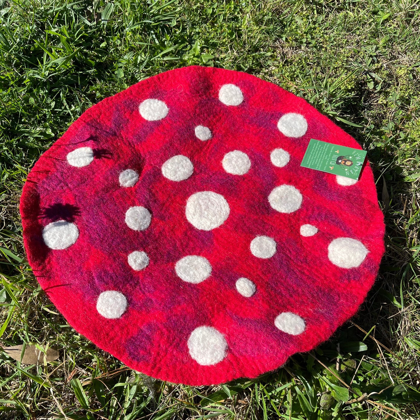 Toadstool Mat large -red