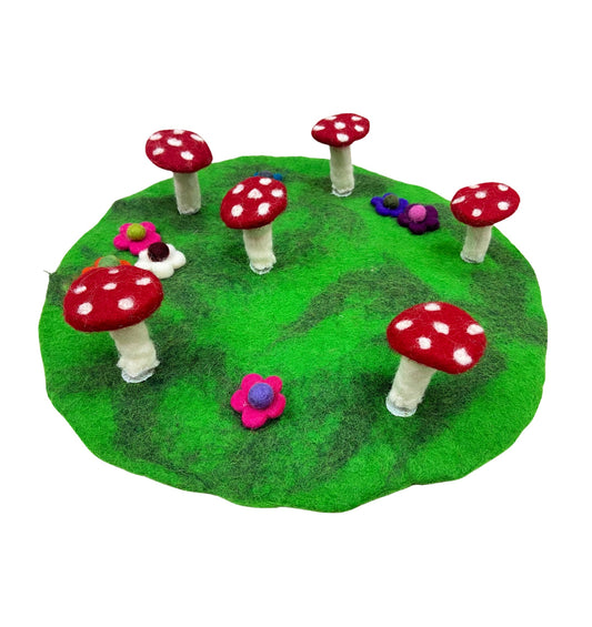 Faery rings and toadstools mat