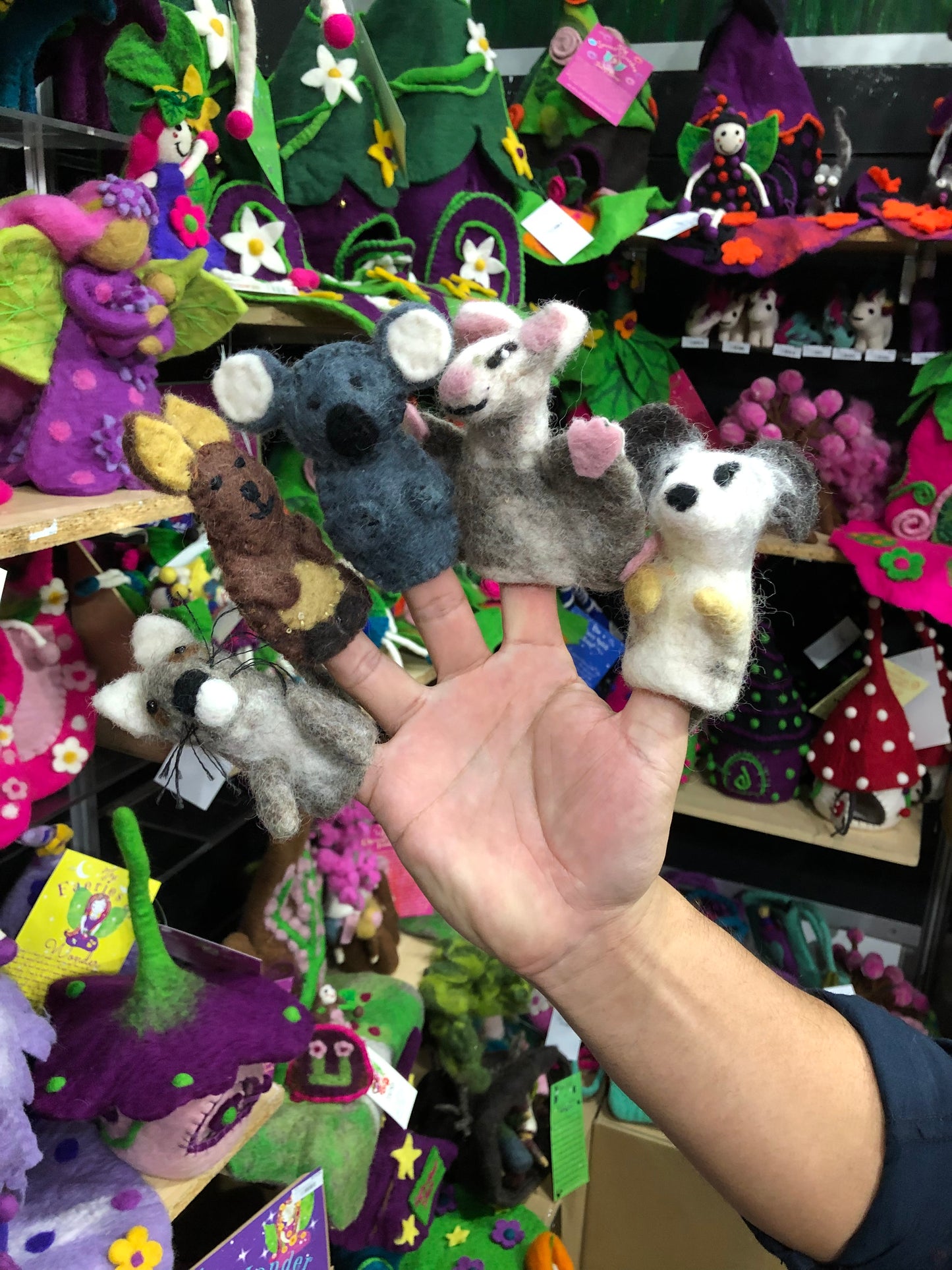 Sugar glider finger puppet