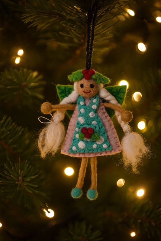 Miss Holly blue ornament