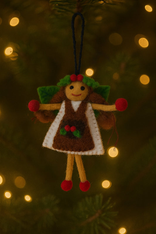Plum pudding faery Ornament