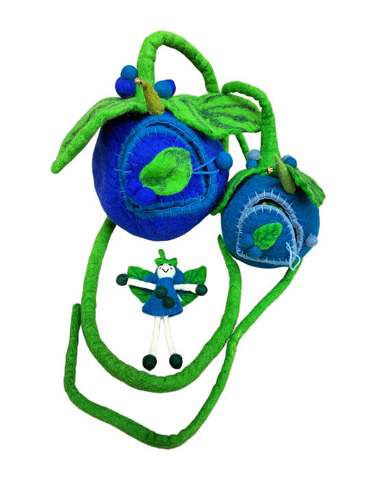 Blueberry pod with faery -large