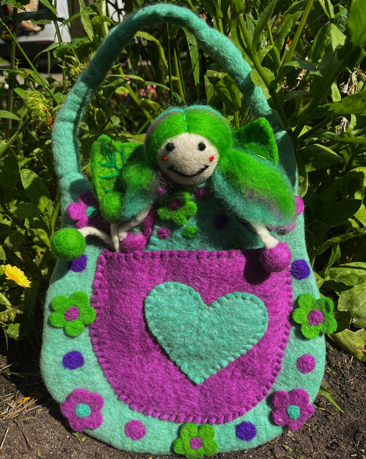 Wonder faery bag-turquoise large