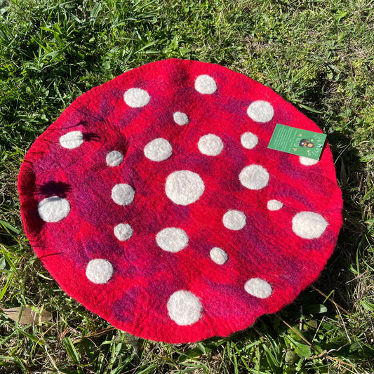 Toadstool Mat large -red