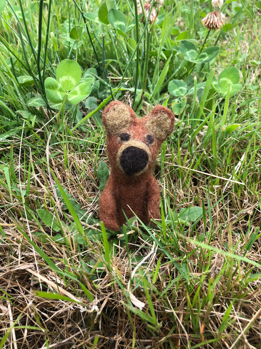 Bear finger puppet