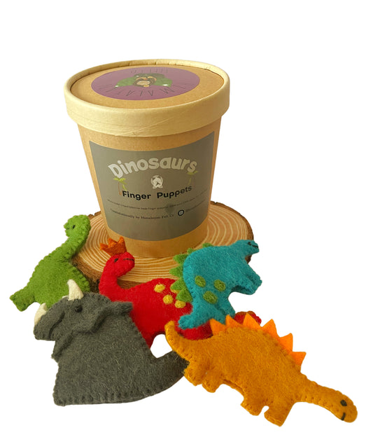 Dinosaur finger puppet set