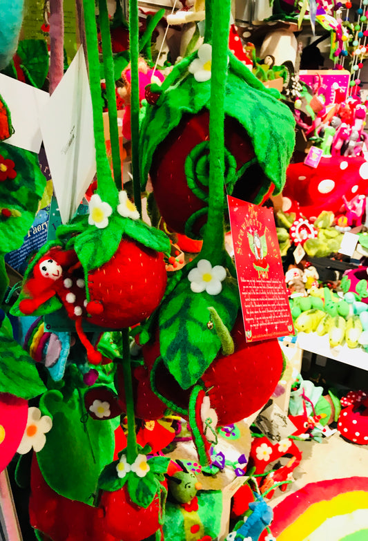 Strawberry Pod large with faery