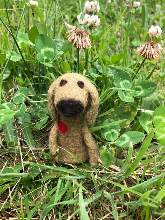 Dog finger puppet