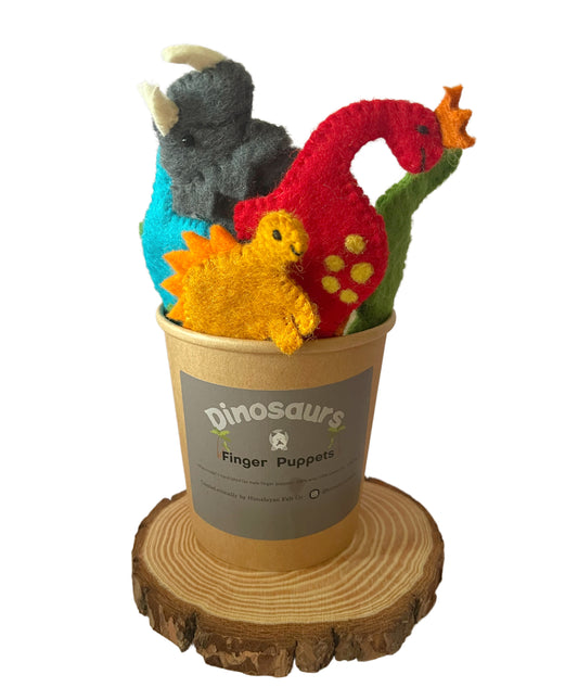 Dinosaur finger puppet set